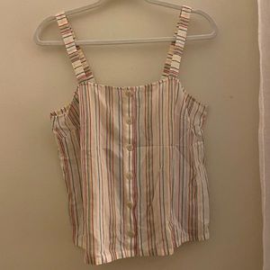 Madewell Tank, color: Multi-Colored, size: S. Like new!
